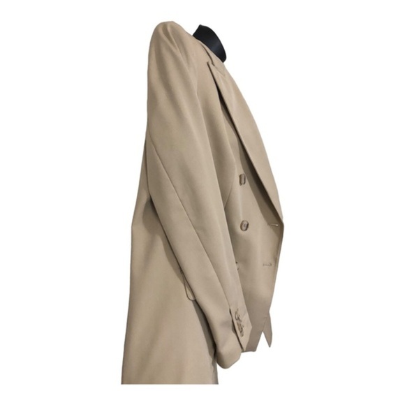 BR banana republic bespoke tan double breasted blazer jacket size 8 brand new - Picture 10 of 13